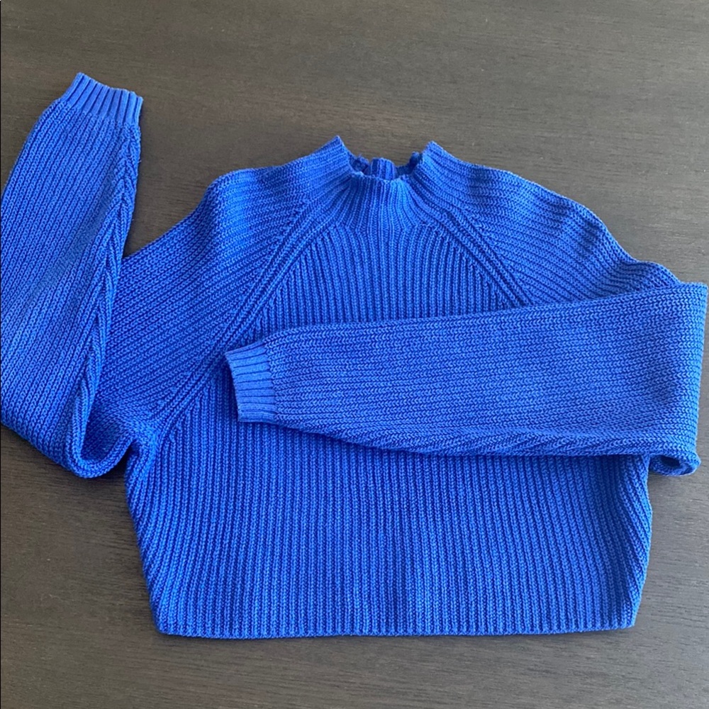 Hollister royal blue mock neck sweater